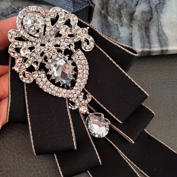 NEW England Prince Crystal Bow tie Groom wedding - Picture 4 of 8